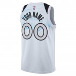Maillot NBA Minnesota Timberwolves Personnalisable Nike 2024-25 City Edition Blanc Swingman - Homme